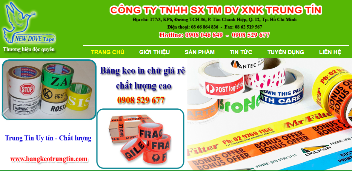 địa chỉ bán băng keo Trung Tín