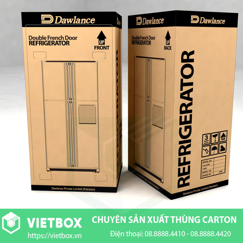 Mẫu thùng carton đựng tủ lạnh