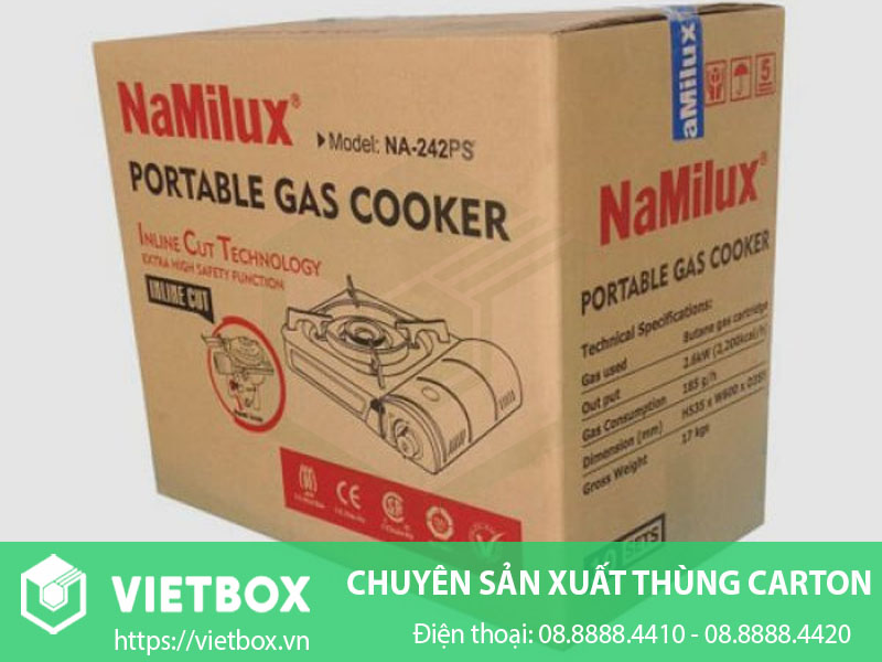 Mẫu thùng carton đựng bếp gas đẹp