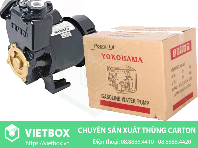 Thùng giấy đựng máy bơm