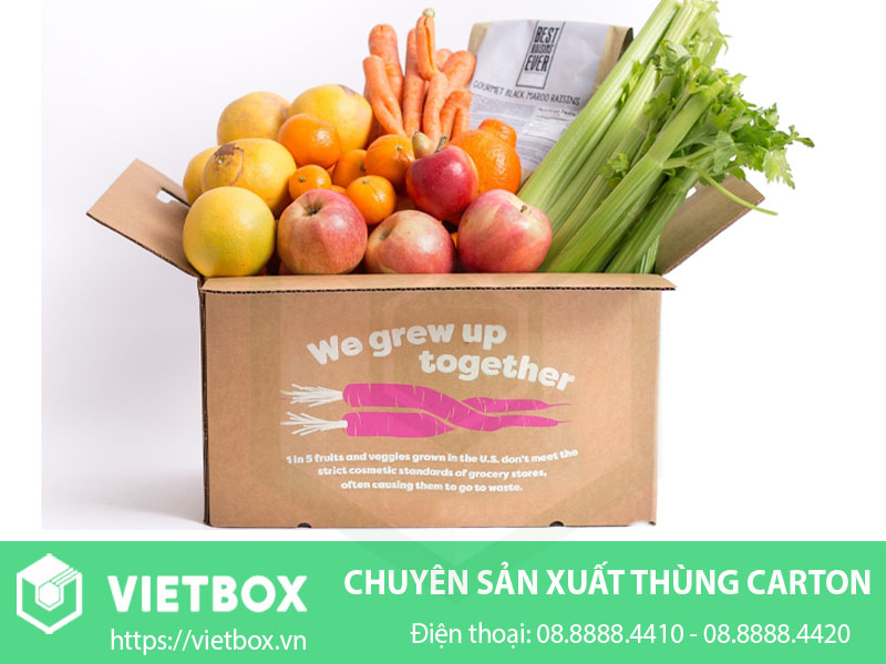 Thùng giấy đựng rau củ quả