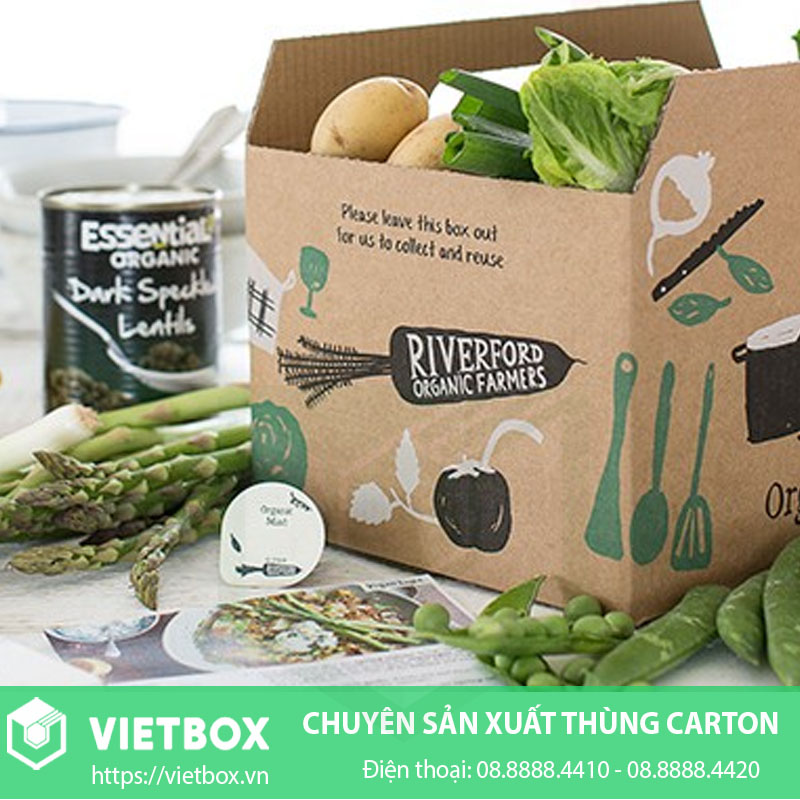 Thùng giấy đựng rau