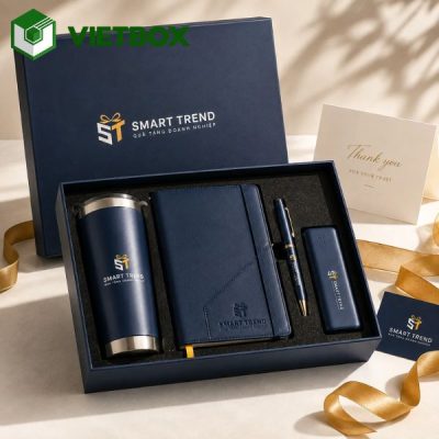 Dịch vụ làm hộp quà doanh nghiệp theo yêu cầu với đa dạng kiểu dáng và chất liệu