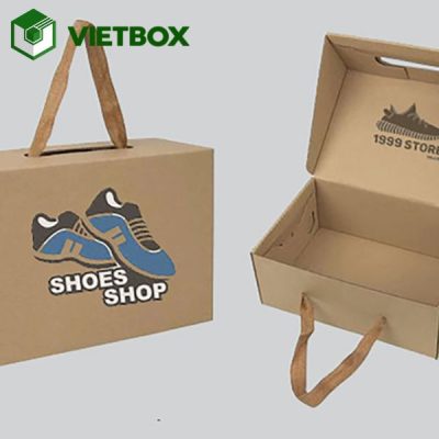 Giá in hộp đựng giày phụ thuộc vào kích thước, chất liệu, số lượng, kiểu dáng, kết cấu hộp và yêu cầu gia công