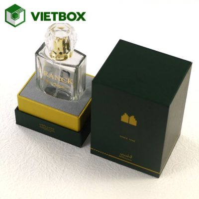 Giá in hộp nước hoa ép kim phụ thuộc vào kích thước, chất liệu, số lượng, kiểu dáng, vị trí ép kim và yêu cầu gia công
