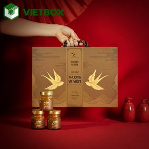 Giá in hộp yến sào cao cấp phụ thuộc vào kích thước, chất liệu, số lượng, kết cấu khay và yêu cầu gia công