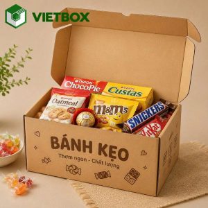 Lợi ích khi đặt in thùng carton bánh kẹo tại xưởng uy tín