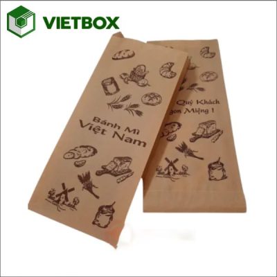 In túi giấy đựng bánh kẹo, thực phẩm theo yêu cầu với đa dạng kích thước, chất liệu, định lượng, kiểu quai và nội dung in