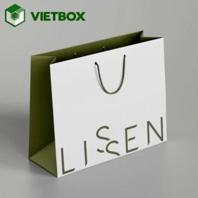 Dịch vụ in túi giấy Ivory theo yêu cầu với đa dạng kích thước, định lượng, kiểu quai và kỹ thuật gia công