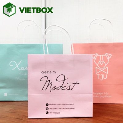 Giá in túi giấy phụ thuộc vào số lượng, màu sắc, nội dung in và các yêu cầu gia công như cán màng, ép kim, dập nổi, phủ UV