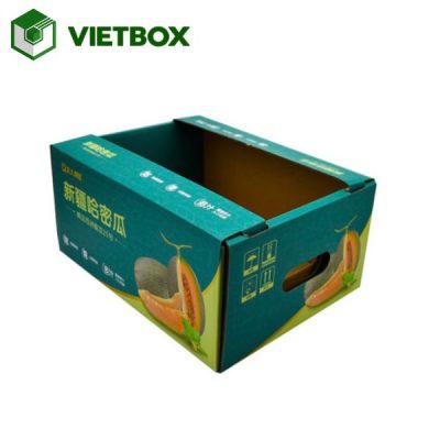 Thùng carton dưa lưới chắc chắn, kích thước vừa vặn và có khả năng chịu lực tốt