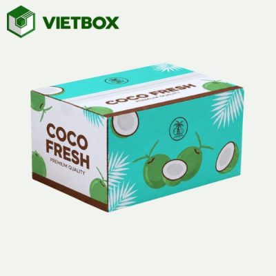 Lưu ý bảo quản và vận chuyển dừa bằng thùng carton để hạn chế va chạm