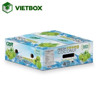Thùng carton đựng dừa chắc chắn, chịu lực tốt và có kích thước phù hợp